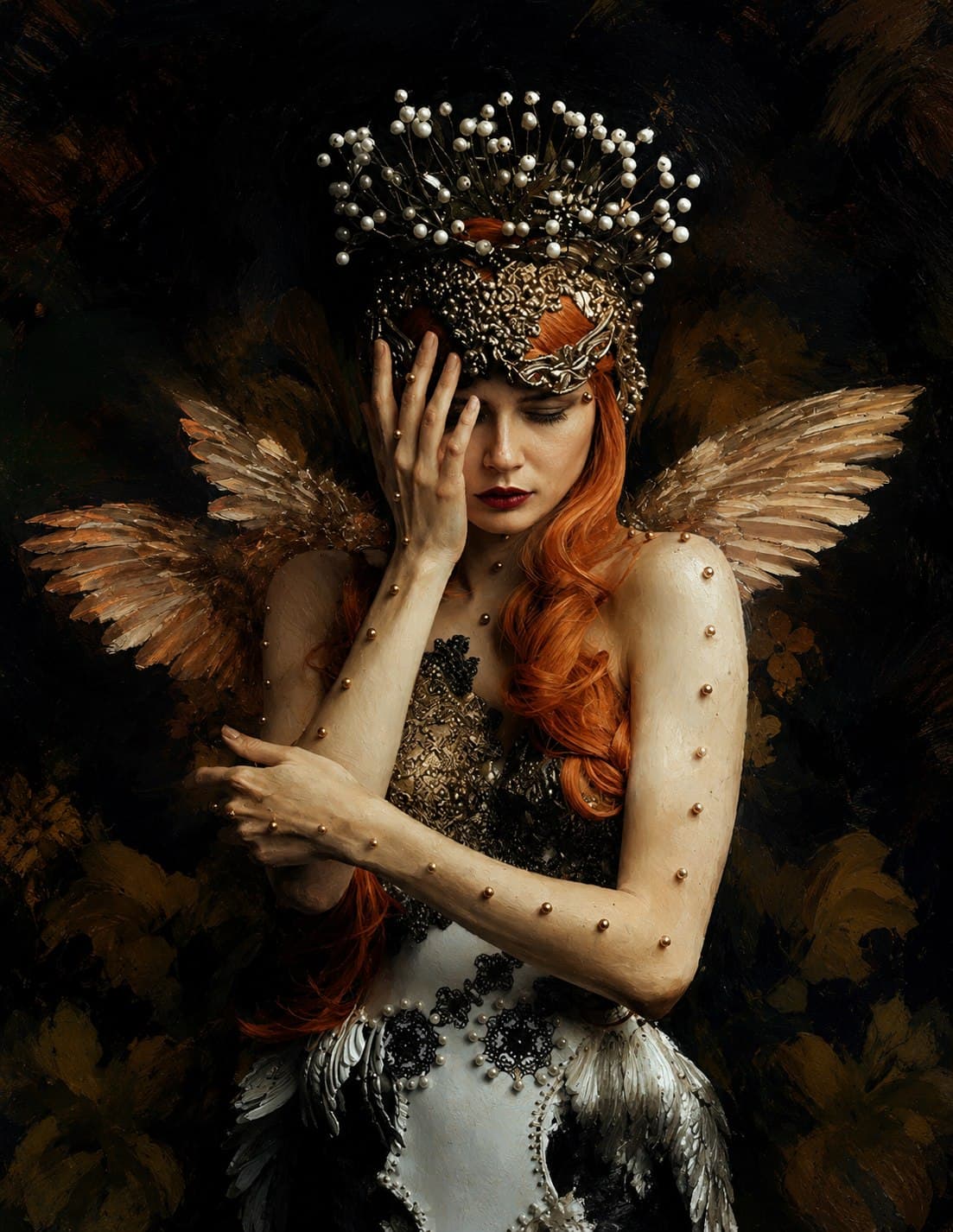 Angel's Sin, Mixed media by Soha Fazeli