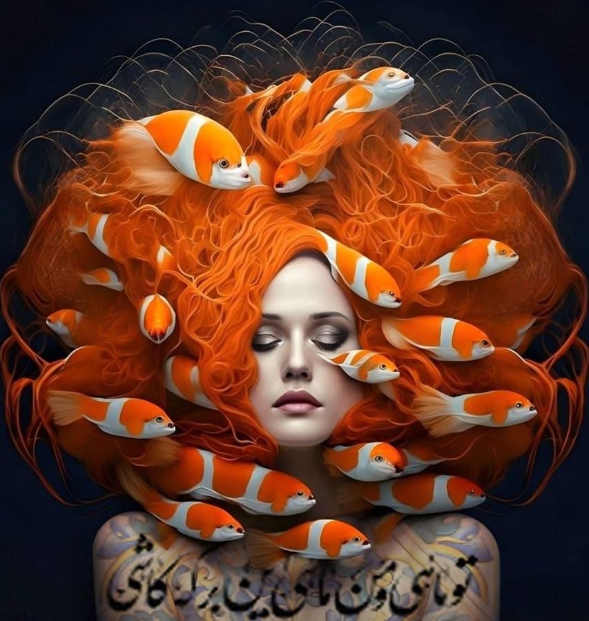 Clown Fish, Digital mixed media by Soha Fazeli