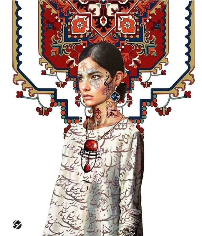 Echoes of Persia, Digital art and mixed media by Soha Fazeli