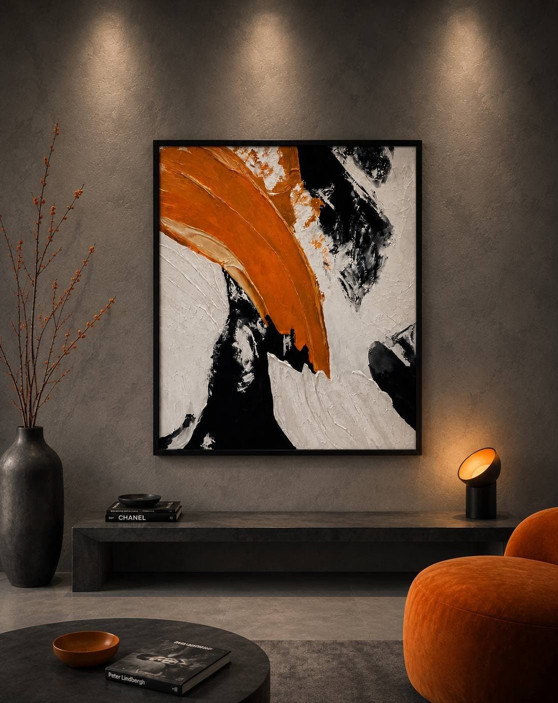 Abstract Harmony, Acrylic and mixed media on canvas by Soha Fazeli