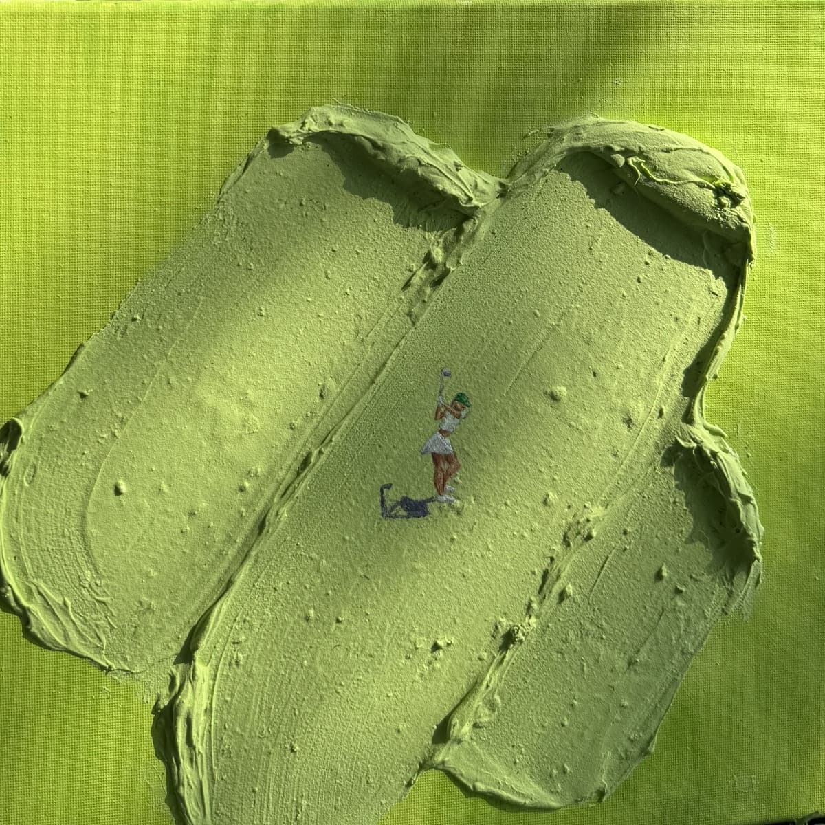 The Rhythm of Golf, Textured acrylic on canvas by Soha Fazeli