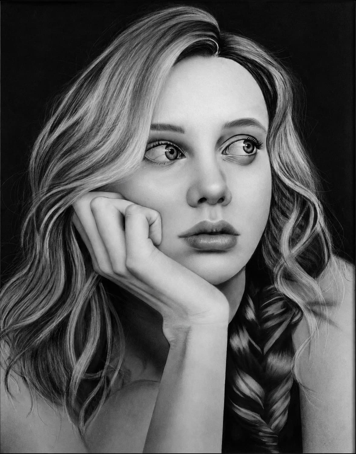 Beyond the Gaze, Charcoal by Soha Fazeli